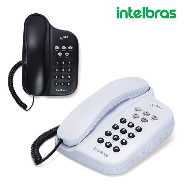 Telefone com Fio TC 500 Branco ou Preto- Intelbras