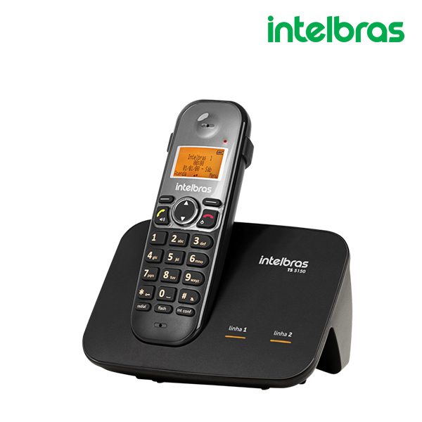 Telefone sem Fio Digital com Entrada para 2 Linhas TS 5150 - Intelbras