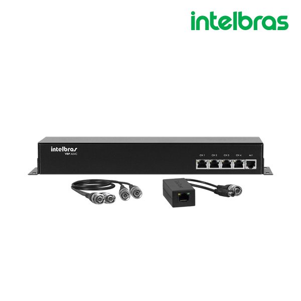 Power Balun Full HD Com Alimentação 4 Canais VBP A04C - Intelbras